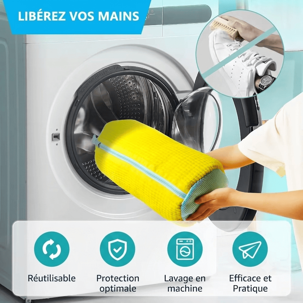 Housse de protection pour baskets en machine