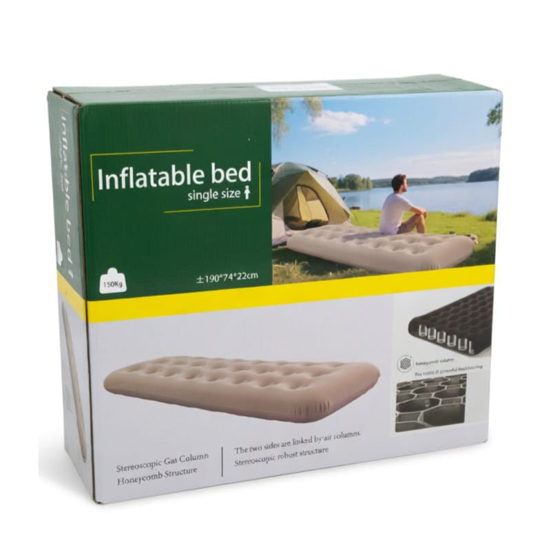 Matelas gonflable plié avec sac de rangement