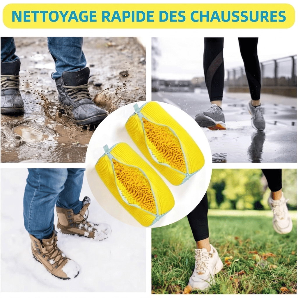 Sac de lavage utilisé pour nettoyer des sneakers