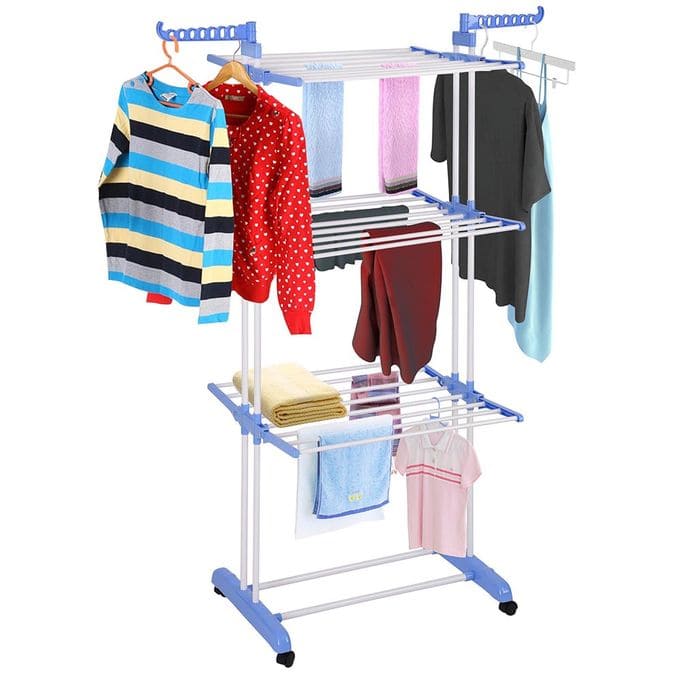 Séchoir à linge pliable avec plusieurs niveaux